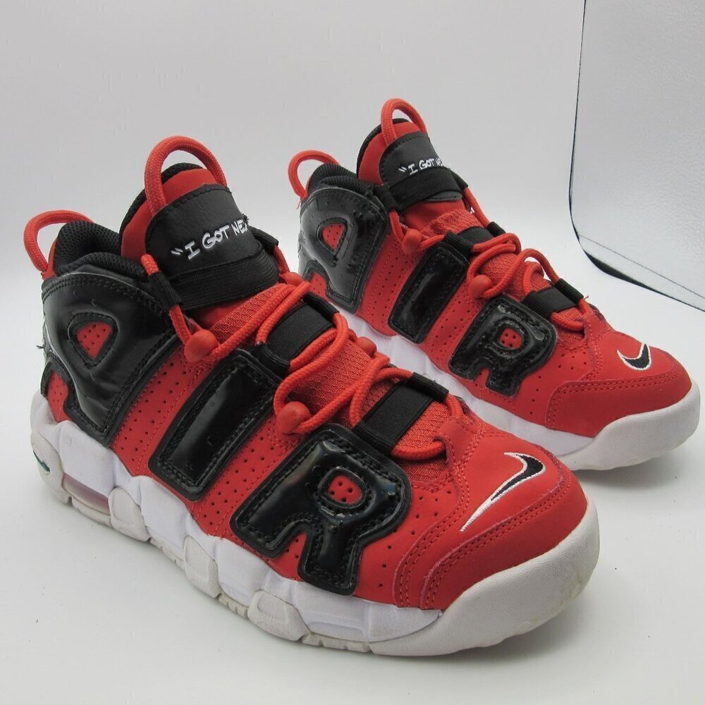Nike Air Sneakers More Uptempo GS Mid I Got Next Red Shoes DV2205-600 Youth 5.5